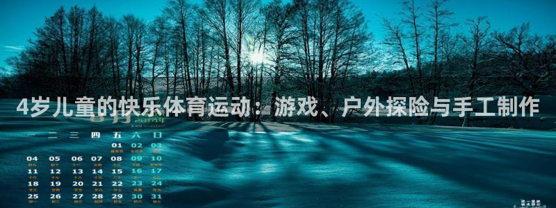 杏宇股份：4岁儿童的快乐体育运动：游戏、户外探险与手工制作